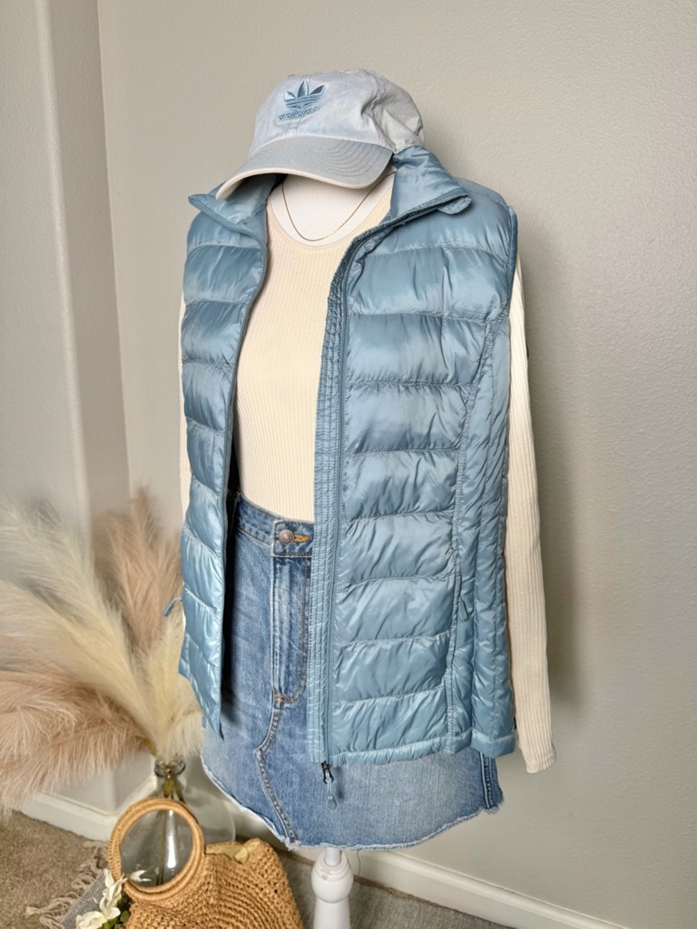 NWT - 32 Degrees - Women's Lightweight Quilted Puffer Vest - Slate Blue